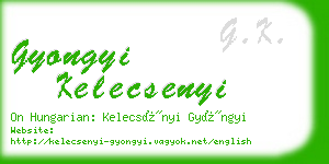 gyongyi kelecsenyi business card